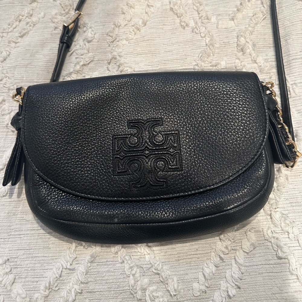 Tory Burch Black Leather Crossbody Bag